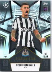 Fotbalová kartička 2023-24 Topps Match Attax UEFA Club Competitions Stadium Star Limited Edition SS13 Bruno Guimaraes Newcastle United