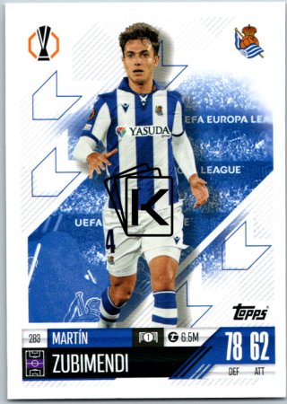 fotbalová kartička 2024-25 Topps Match Attax UEFA Club Competitions 283 Martin Zubimendi (Real Sociedad de Futbol)