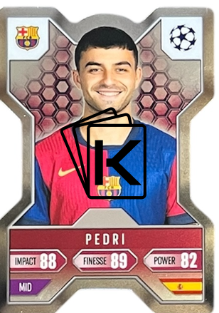 Fotbalová kartička 2024-25 Topps Match Attax EXTRA UEFA Chrome X 3 Pedri (FC Barcelona)