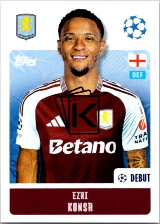 2024-25 Topps Champions League 67 Ezri Konsa (Aston Villa)