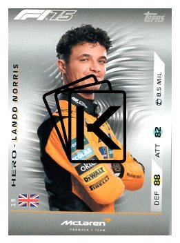 2025 Topps Turbo Attax F1 McLaren F1 Team 13	Lando Norris