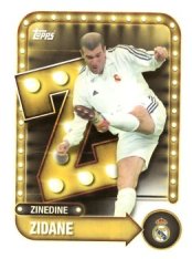fotbalová kartička 2025-26 Topps Team set Real Madrid CF Name in Lights 23 Zinedine Zidane