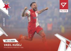 fotbalová kartička 2024-25 SportZoo Chance Liga Live L-53 Vasil Kušej Slavia Praha