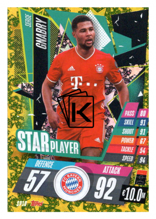 fotbalová kartička Topps Match Attax Champions League 2020-21 Star Player SP10 Serge Gnabry - FC Bayern München