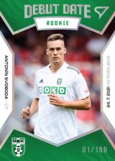 fotbalová kartička 2021-22 SportZoo Fortuna Liga Debut Date Rookie DR6 Antonín Svoboda MFK Karviná Gold limitace /199