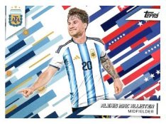 fotbalová kartička 2025-26 Topps Team Set Argentina Toast the Host 36 Alexis Mac Allister