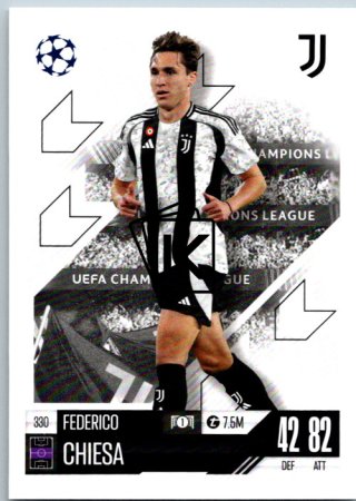 fotbalová kartička 2024-25 Topps Match Attax UEFA Club Competitions 330 Federico Chiesa (Juventus)