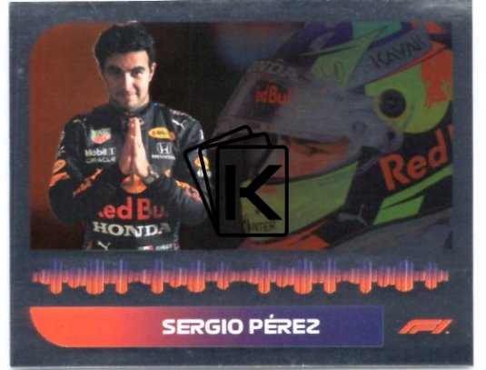samolepka 2021 Topps Formule 1 Foil 46 Sergio Perez Red Bull