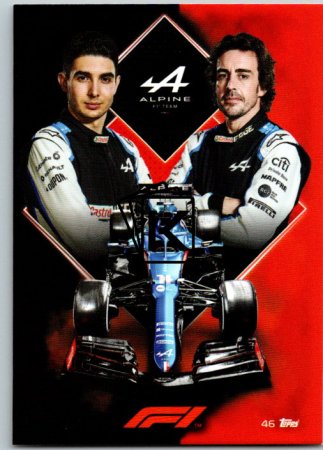 2021 Topps Formule 1 Turbo Attax 46 Team Card Alpine F1