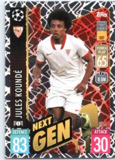 fotbalová kartička 2021-22 Topps Match Attax UEFA Champions Next Gen 248 Jules Kounde Sevilla