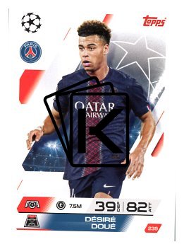 fotbalová kartička 2025-26 Topps Match Attax UCC 239 Désiré Doué (Paris Saint-Germain)