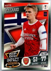 fotbalová kartička 2020-21 Topps Match Attax 101 Champions League Big Impact Signing 215 Martin Ødegaard Arsenal