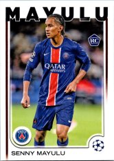 fotbalová kartička 2024-25 Topps UEFA Club Competitions Flagship 173 Senny Mayulu RC PSG