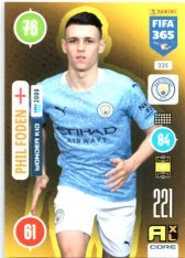fotbalová karta Panini Adrenalyn XL FIFA 365 2021Wonder Kid 235 Phil Foden Manchester City