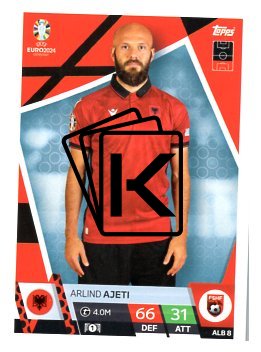 fotbalová karta Topps Match Attax EURO 2024 ALB8 Arlind Ajeti (Albania)