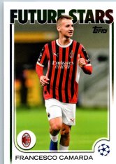 fotbalová kartička 2024-25 Topps UEFA Club Competitions Flagship 183 Francesco Camarda – Future Stars AC Milan