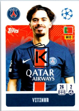 2024-25 Topps Champions League 291 Vitinha (Paris Saint-Germain)