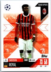 Fotbalová kartička 2024-25 Topps Match Attax EXTRA UEFA Club Competitions Squad Update 29.  Emerson Royal (AC Milan)