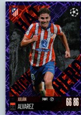 Fotbalová kartička 2024-25 Topps Match Attax EXTRA UEFA Club Competitions Hat Trick Hero 333.  Julián Álvarez (Atlético de Madrid)