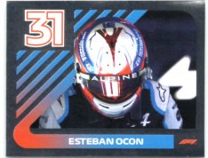 samolepka 2021 Topps Formule 1 Helmet 94 Esteban Ocon Alpine