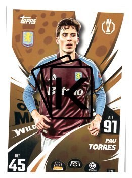 fotbalová kartička 2025-26 Topps Match Attax UCC 321 Pau Torres (Aston Villa)