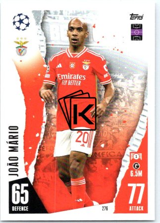 Fotbalová kartička 2023-24 Topps Match Attax UEFA Club Competitions 276 João Neves SL Benfica