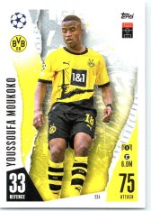 Fotbalová kartička 2023-24 Topps Match Attax UEFA Club Competitions 224 Youssoufa Moukoko Borussia Dortmund