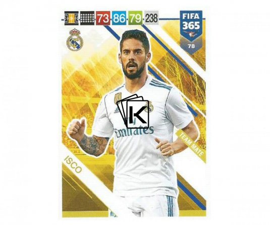 Fotbalová kartička Panini FIFA 365 – 2019 Team Mate 78 ISCO Real Madrid CF