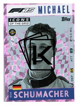 2025 Topps Turbo Attax F1  Icons of the Grid   304 Michael Schumacher-Paralel Pink