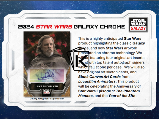 2024 Topps Chrome Star Wars Galaxy Hobby Box
