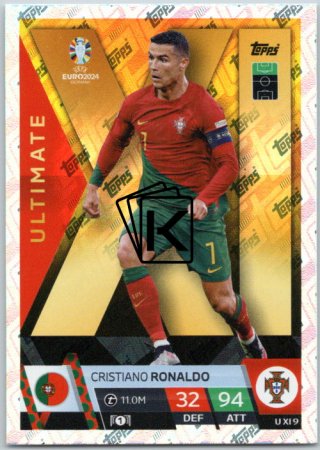 fotbalová karta Topps Match Attax EURO 2024 Ultimate XI9 Cristiano Ronaldo (Portugal)