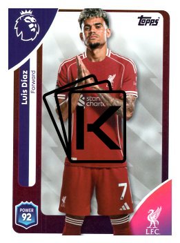 fotbalová kartička 2025-26 Topps  Premier League 173 Luis Díaz (Liverpool)