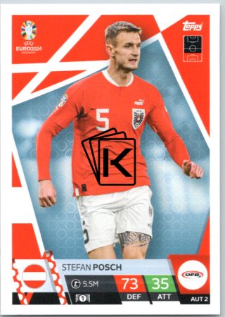 fotbalová karta Topps Match Attax EURO 2024 AUS2 Stefan Posch (Austria)