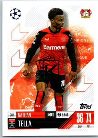 fotbalová kartička 2024-25 Topps Match Attax UEFA Club Competitions 204 Nathan Tella (Bayer 04 Leverkusen)