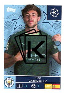 2025-26 Topps Champions League  Manchester City 306 Nico González