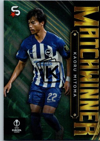 Fotbalová kartička 2023-24 Topps Superstars UEFA Club Competitions Matchwinner MW-16 Kaoru Mitoma (Brighton & Hove Albion FC)