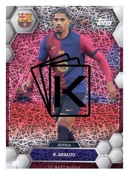 fotbalová kartička 2024-25 Topps FC Barcelona Fan Set 5 Ronald Araujo Parallel