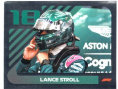 samolepka 2021 Topps Formule 1 Helmet 74 Lance Stroll Aston Martin
