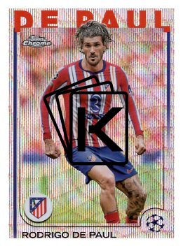 fotbalová kartička 2024-25 Topps Chrome parallel 192 - Rodrigo De Paul