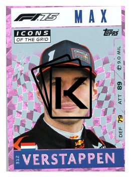 2025 Topps Turbo Attax F1  Icons of the Grid   312 Max Verstappen-Paralel Pink