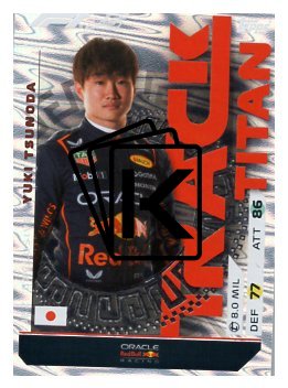 2025 Topps Turbo Attax F1 Oracle Red Bull Racing Track Titan JB2  Yuki Tsunoda