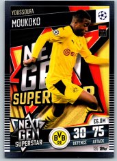 fotbalová kartička 2020-21 Topps Match Attax 101 Champions League  Next Gen Superstar 126 Youssoufa Moukoko Borussia Dortmund