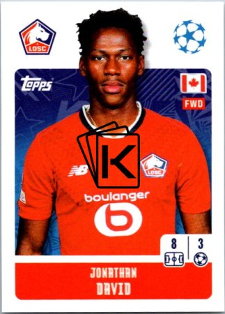 2024-25 Topps Champions League 490 Jonathan David (LOSC Lille)