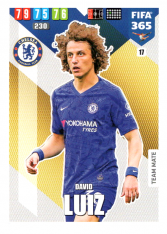 Fotbalová kartička Panini Adrenalyn XL FIFA 365 - 2020 Team Mate 17 David Luiz  FC Chelsea