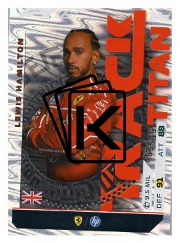 2025 Topps Turbo Attax F1 Scuderia Ferrari Track Titan JB1 Lewis Hamilton