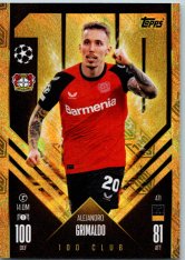 fotbalová kartička 2024-25 Topps Match Attax UEFA Club Competitions 100 club 471 Alejandro Grimaldo (Bayer 04 Leverkusen)
