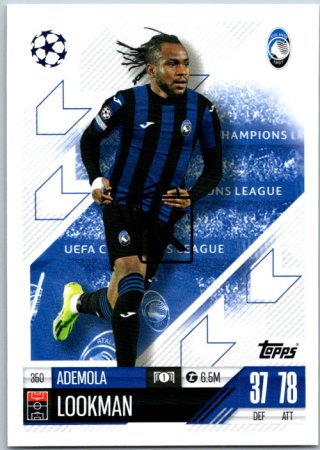 fotbalová kartička 2024-25 Topps Match Attax UEFA Club Competitions 350 Ademola Lookman (Atalanta BC)