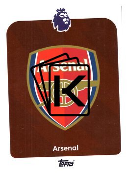 fotbalová kartička 2025-26 Topps  Premier League 1 Arsenal FC Logo