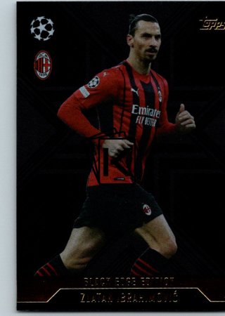 Fotbalová kartička 2024-25 Topps Match Attax EXTRA UEFA Club Competitions Black Edge Edition BLA 9.  Zlatan Ibrahimović (AC Milan)
