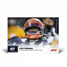 kartička Formule 1 Topps Now 2021  3 Yuki Tsunoda Picks up points in debut Formula 1 AlphaTauri